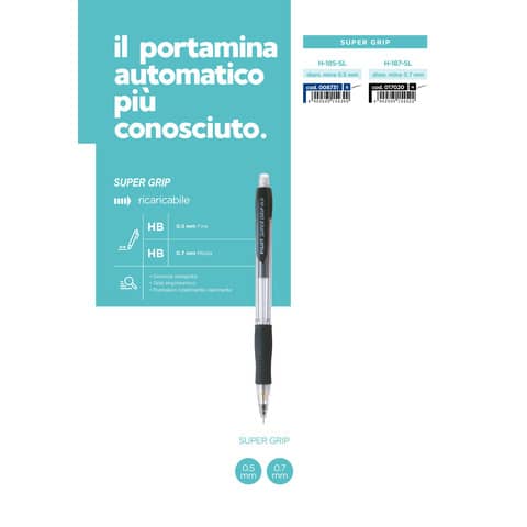 Portamine Pilot Super Grip 0,5 mm HB blu  008731